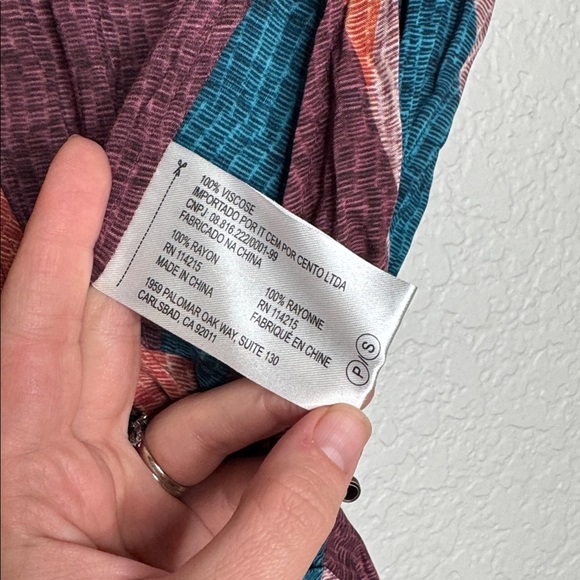 VIX Paula Hermanny Colorblock Patterned Wrap Caftan Cover-up Size Small - Picture 7 of 10